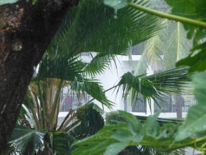 Tropical rain in Denarau
