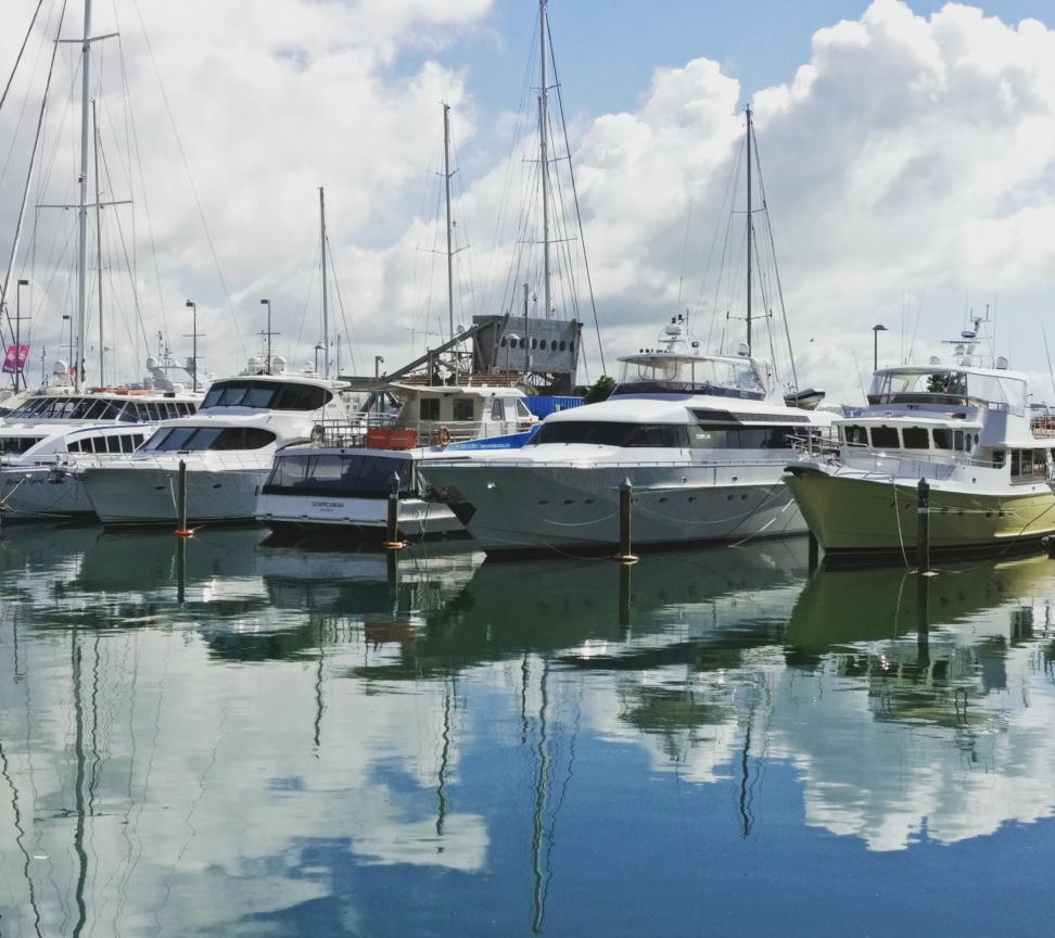 Yachts in Viaduct Basin
